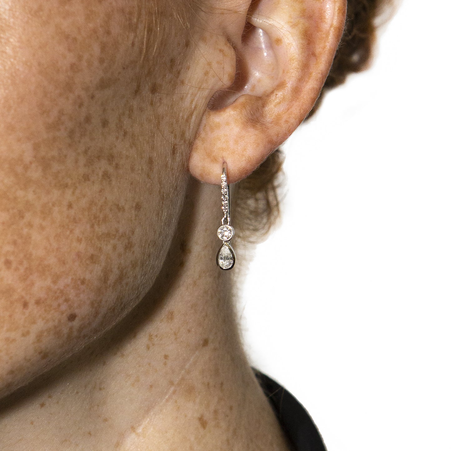 Platinum Diamond Drop Earrings