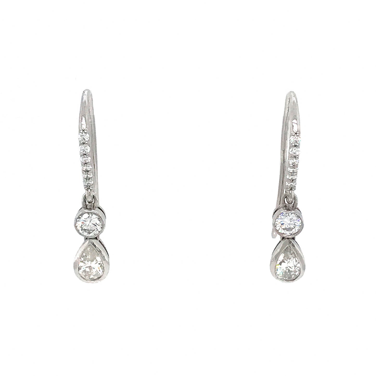 Platinum Diamond Drop Earrings