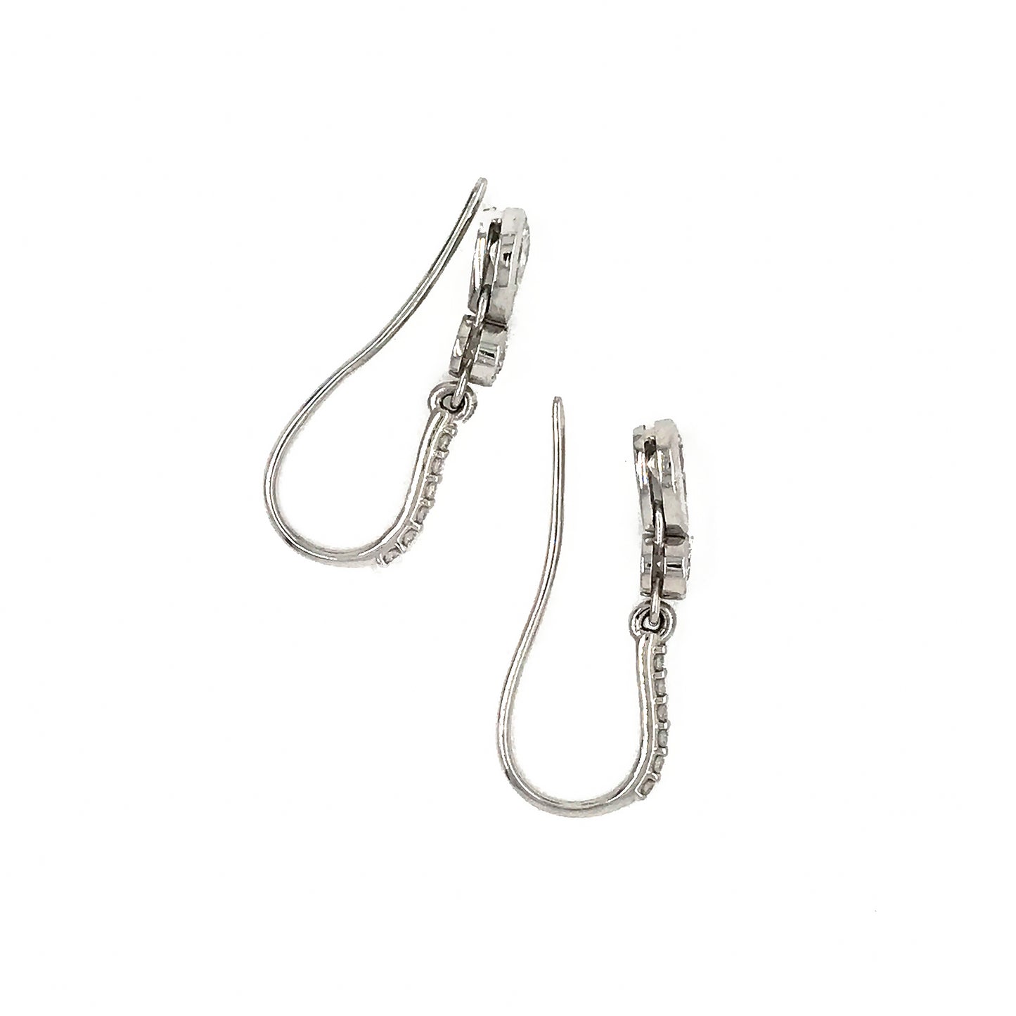 Platinum Diamond Drop Earrings