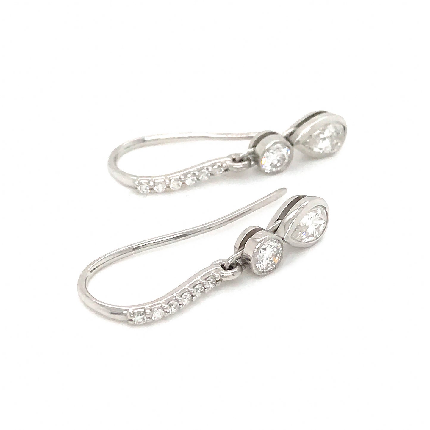 Platinum Diamond Drop Earrings