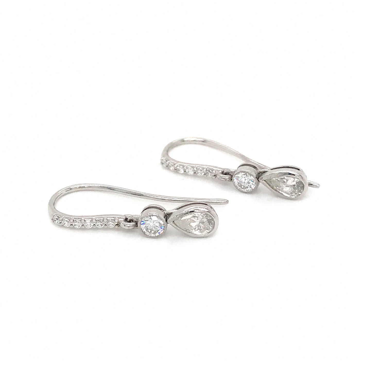 Platinum Diamond Drop Earrings