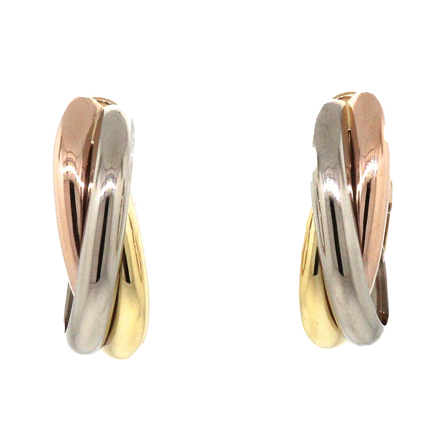 Cartier Trinity Tri-color 18k Gold Earrings