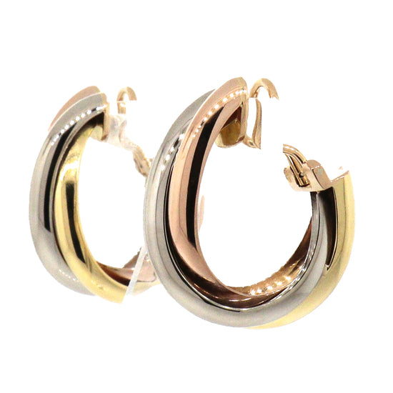 Cartier Trinity Tri-color 18k Gold Earrings