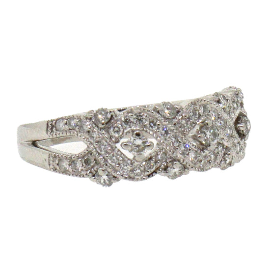 Platinum Diamond Lattice Ring