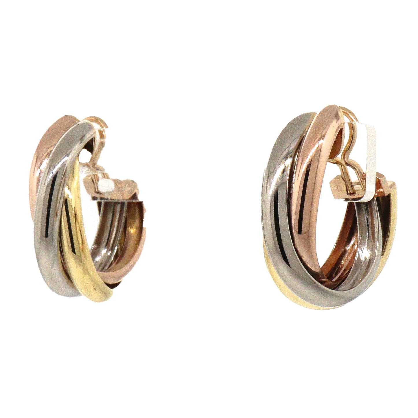 Cartier Trinity Tri-color 18k Gold Earrings