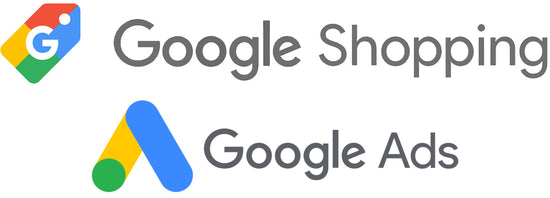 Google Shopping and Google Ads Logos.