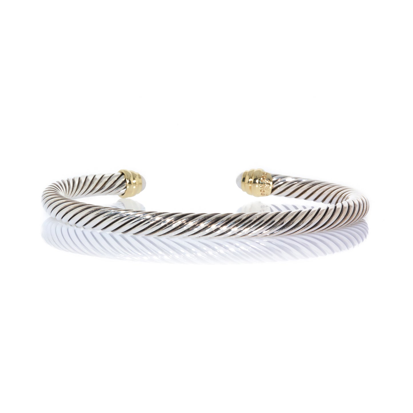 David Yurman Cable Classic Pearl Sterling Silver Cuff Bracelet