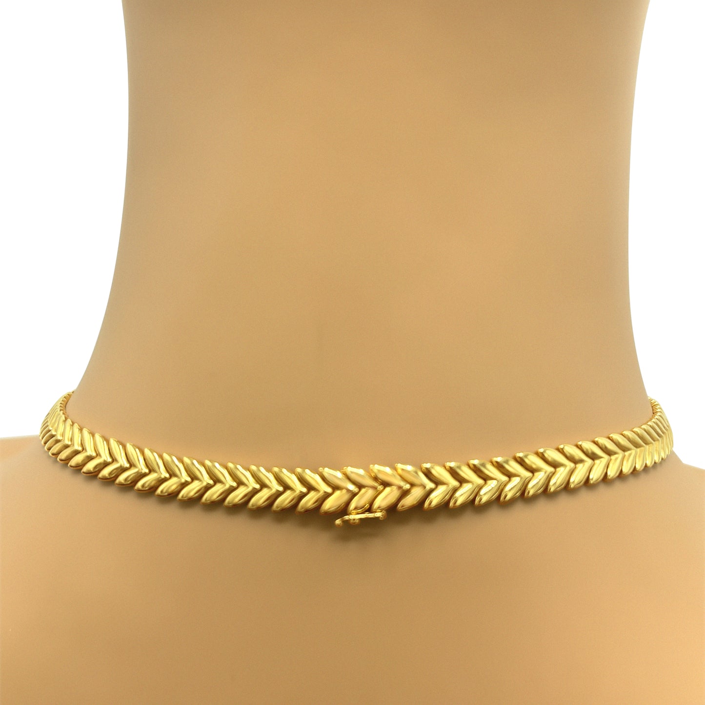 14k Yellow Gold V-Link Necklace