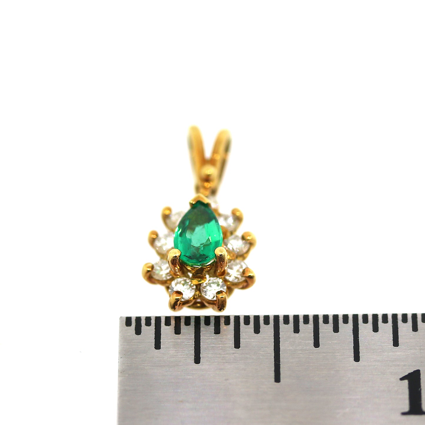 Sweet Emerald and Diamond Pendant