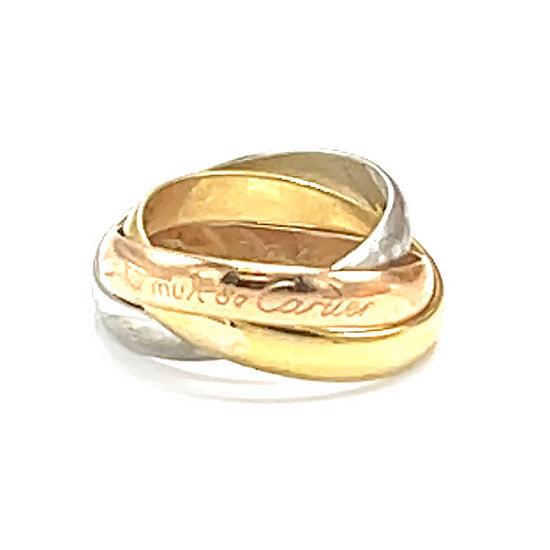 Cartier Le Must de Cartier Trinity Ring in 18k Gold Size 3.75