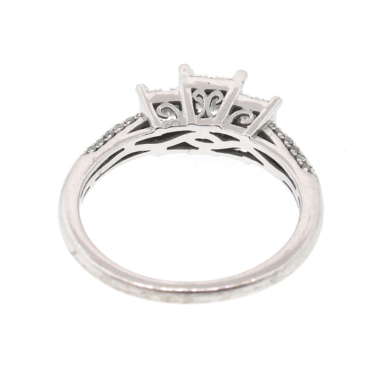 Princess Cut Diamond 10k Engagement Ring