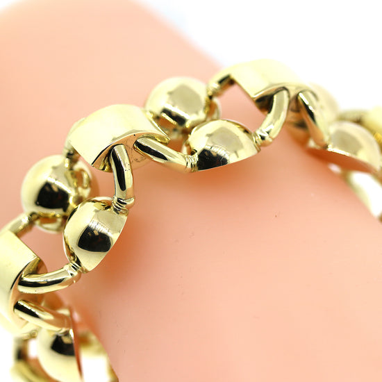 Retro Style Two-Tone Gold Bracelet