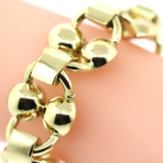 Retro Style Two-Tone Gold Bracelet