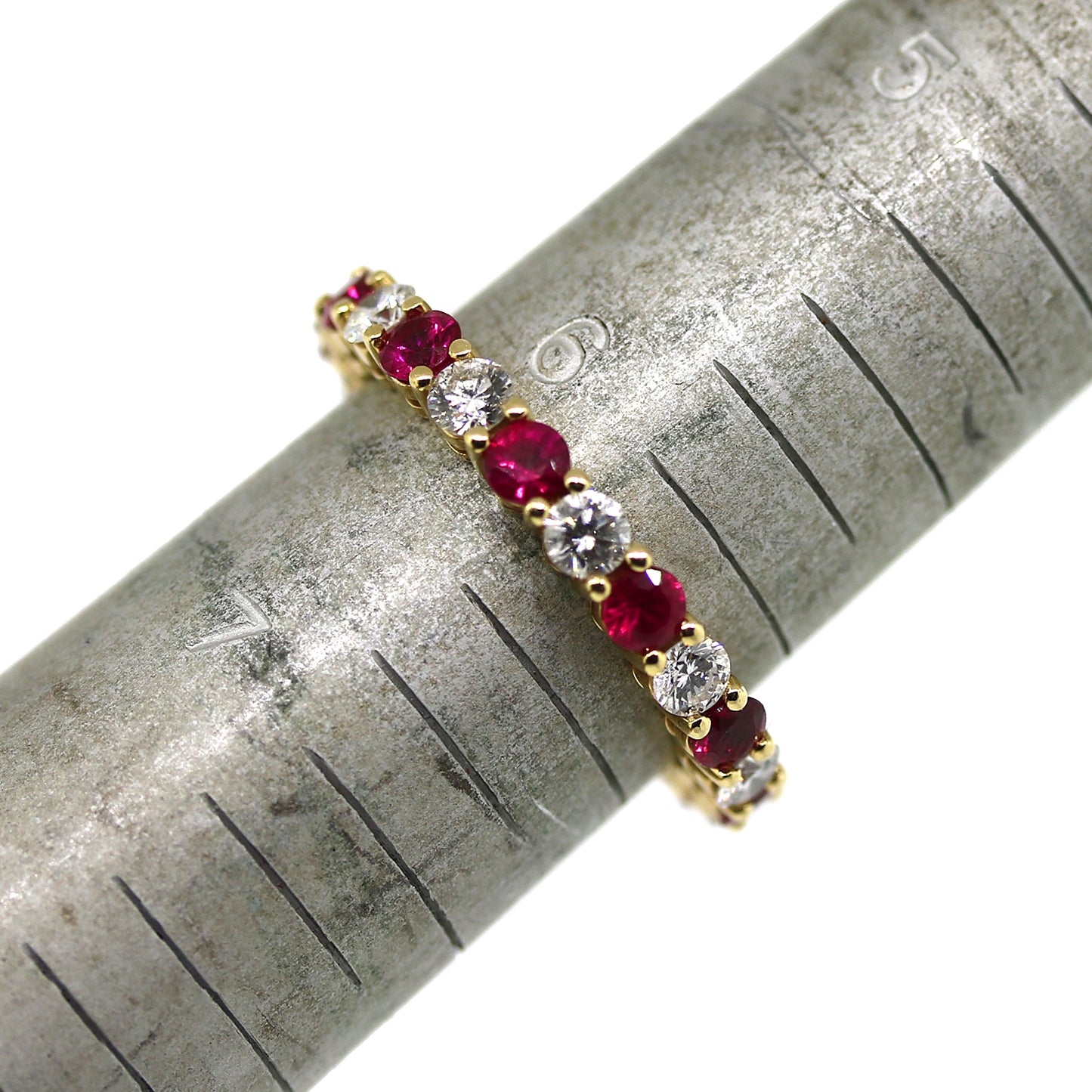 Preowned Tiffany and Co. Ruby and Diamond Forever Ring