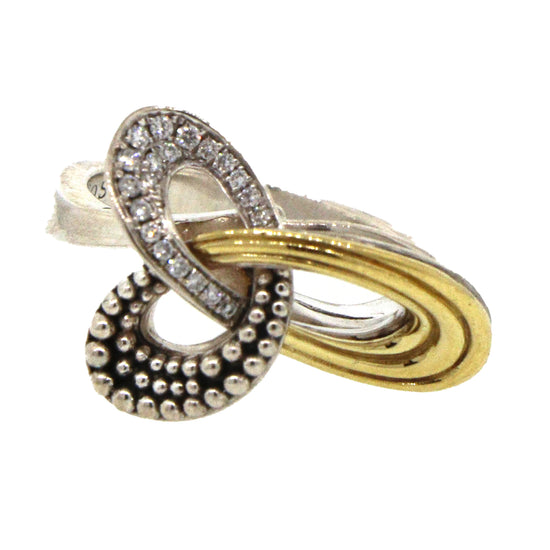 Lagos Two-Tone Piroutte Diamond Ring