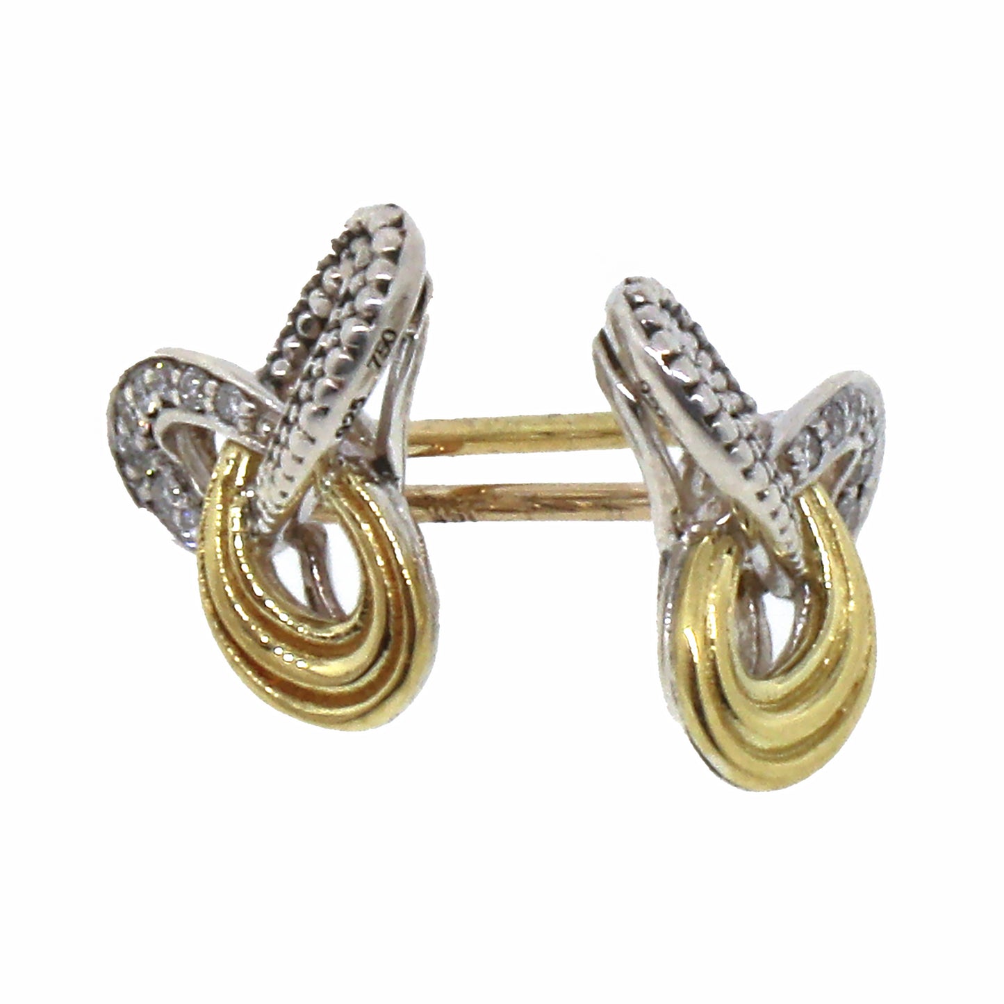 Lagos Pirouette Diamond Two-tone Earrings