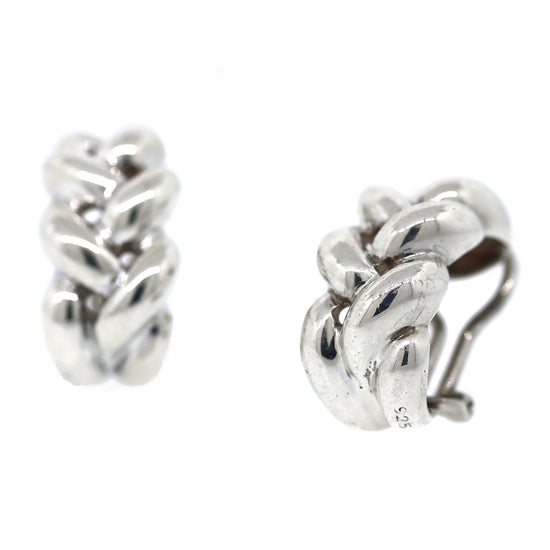 Tiffany and Co. Twisted Braided Earrings in Sterling Silver