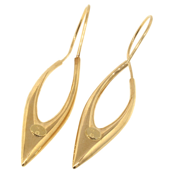 18 kt Yellow Gold Twisted Hanging Earrings