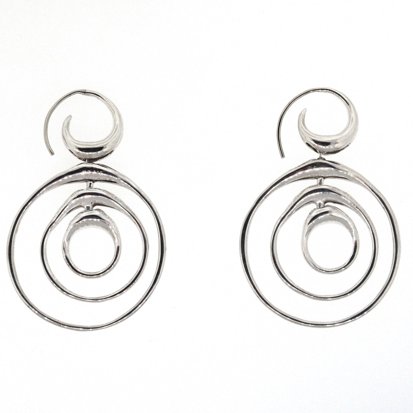 Sterling Silver Spirals Dangle Earrings