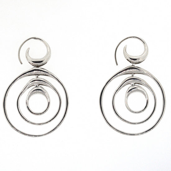 Sterling Silver Spirals Dangle Earrings