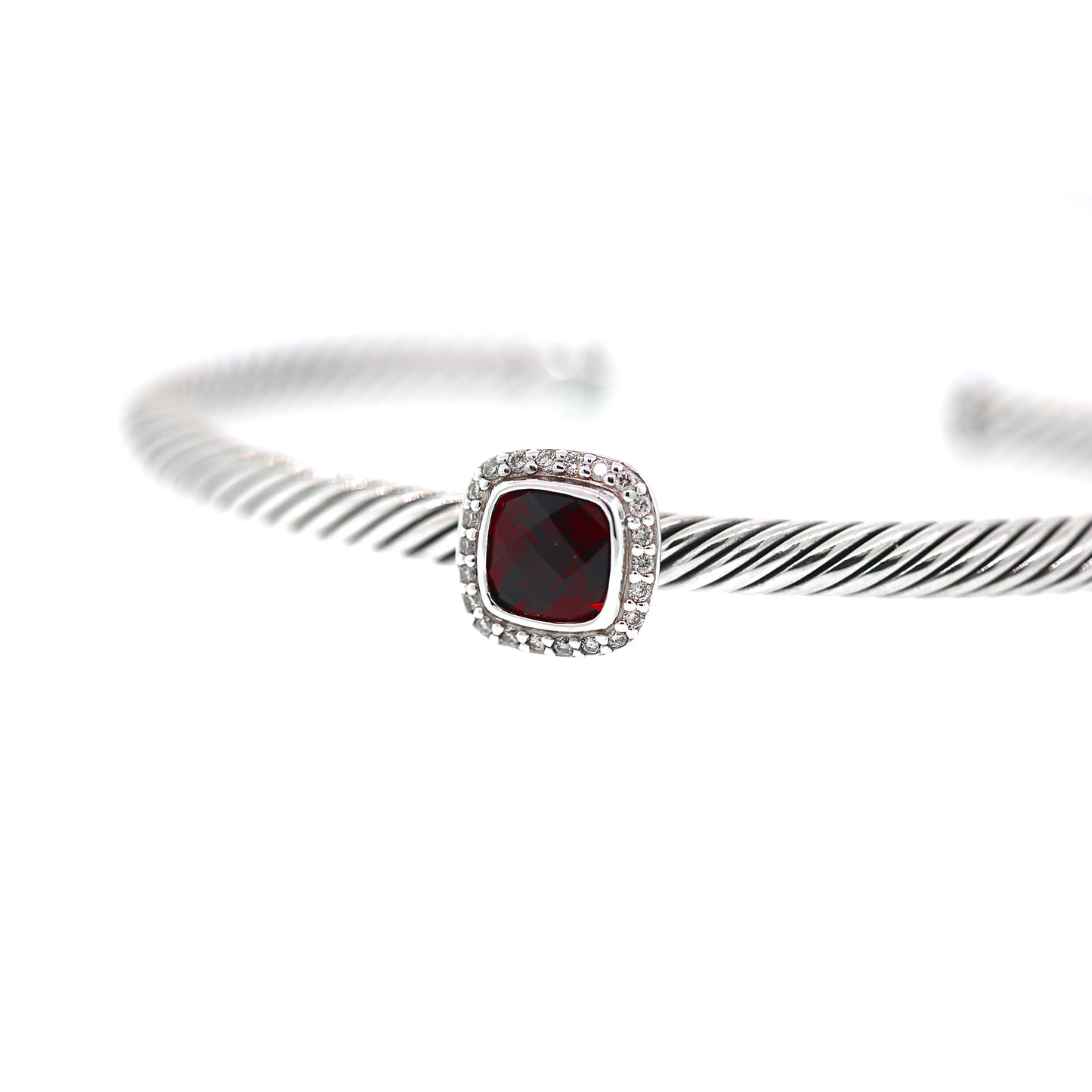 David Yurman Noblesse Garnet and Dimaond Bracelet