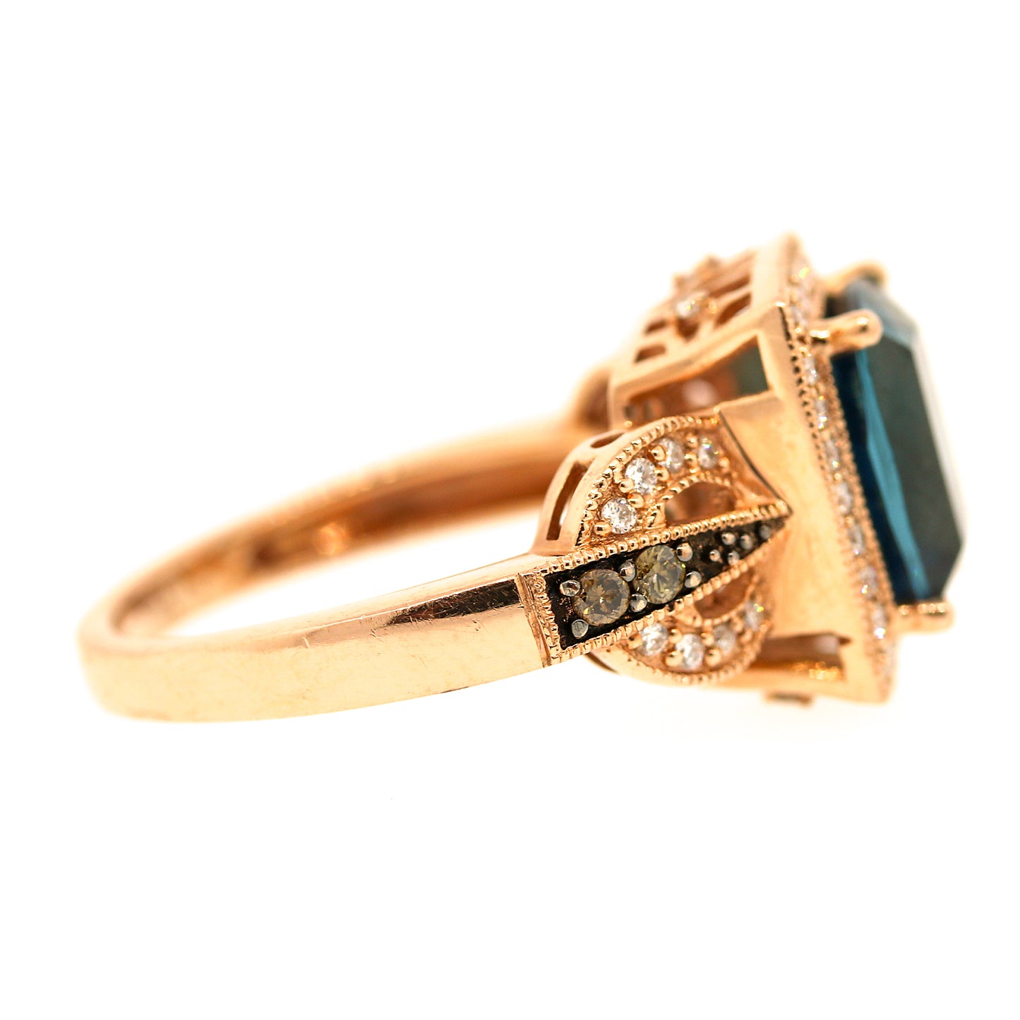 LeVian Berrylicious Blues Topaz Ring in 14k Rose Gold