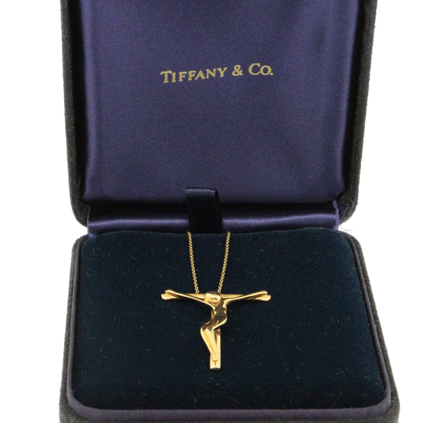 Tiffany and Co. Elsa Peretti Crucifix Necklace with Box