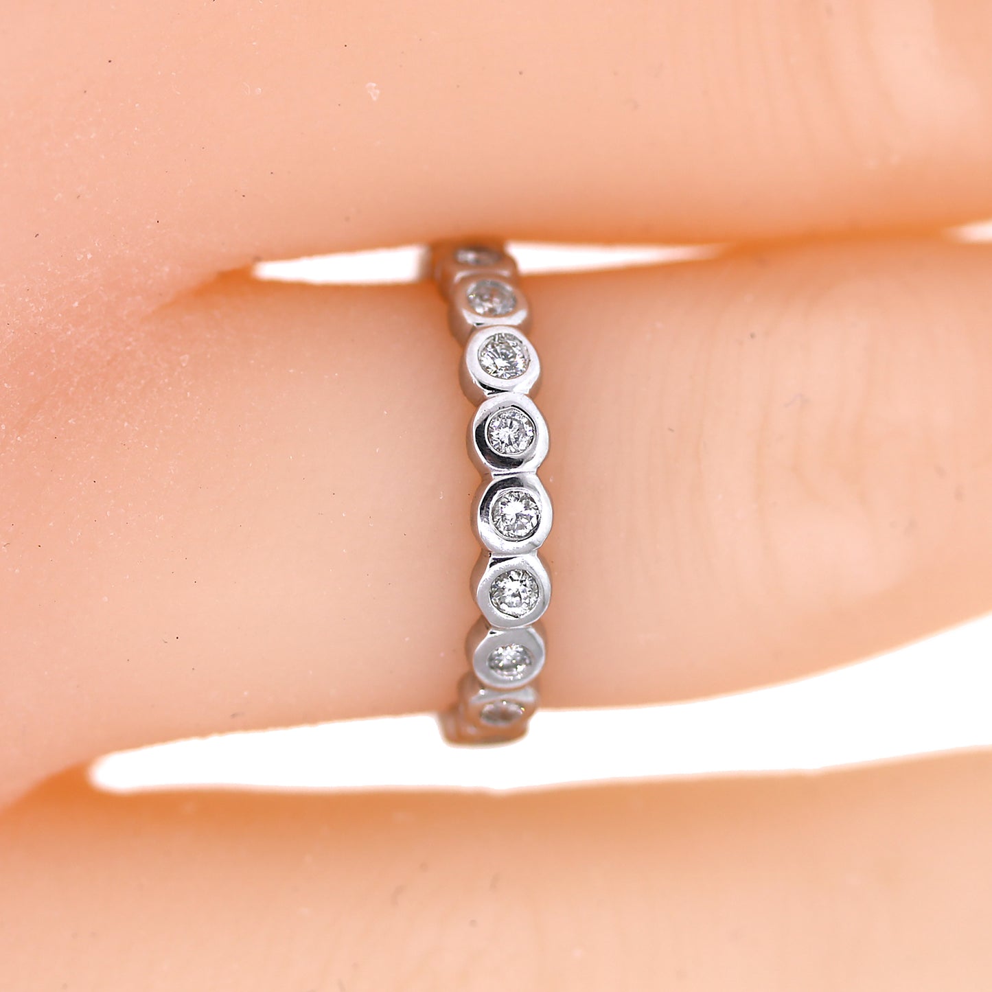 Diamond Bezel Set Eternity Band in 14k Gold