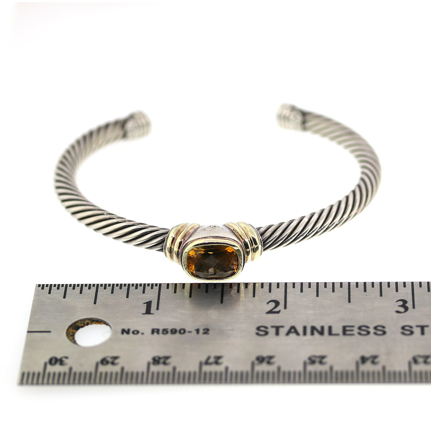 David Yurman Classic Citrine Cable Bracelet in Sterling Silver