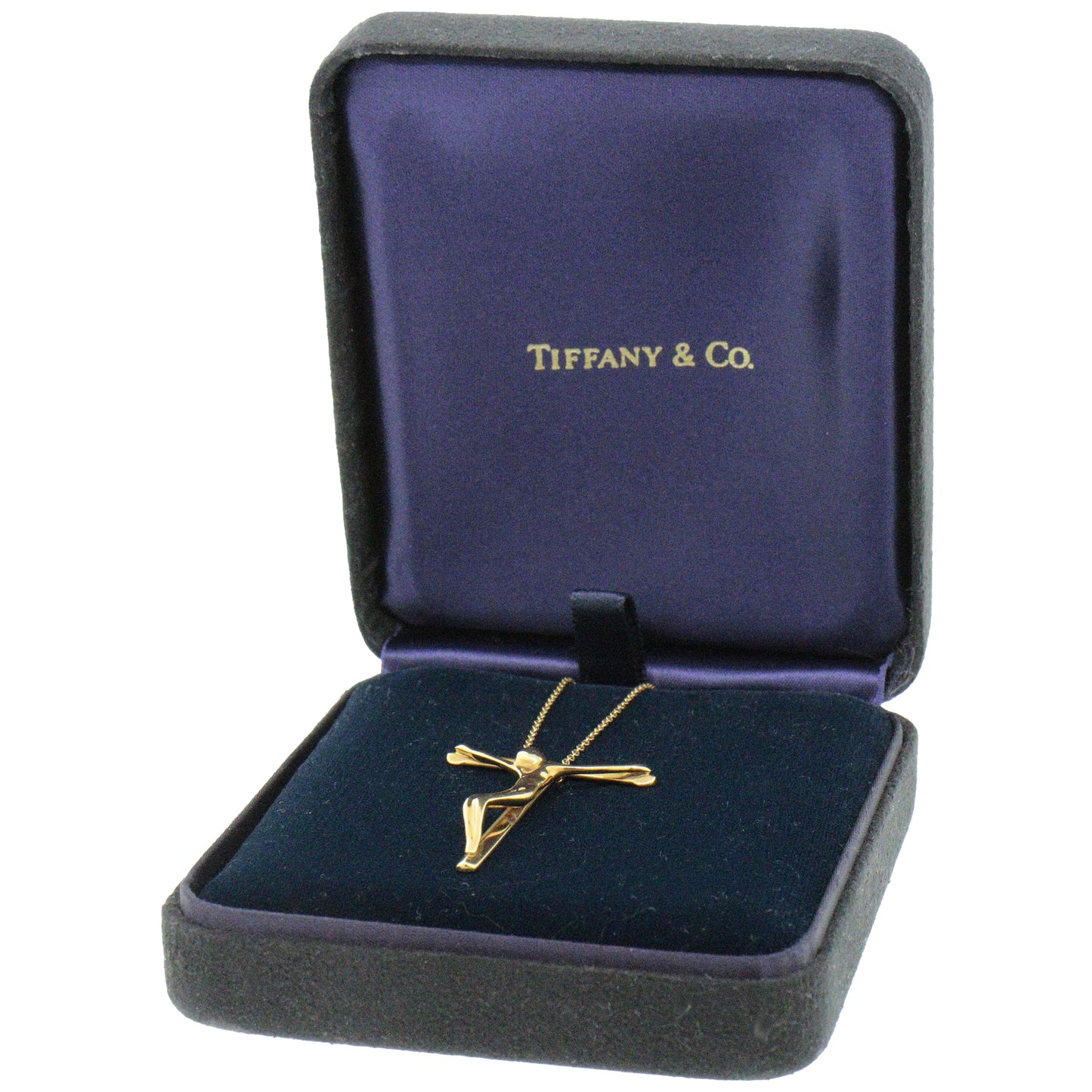 Tiffany and Co. Elsa Peretti Crucifix Necklace with Box