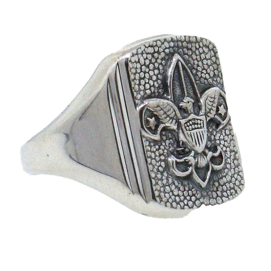 Fleur De Lis Signet Pinky Ring