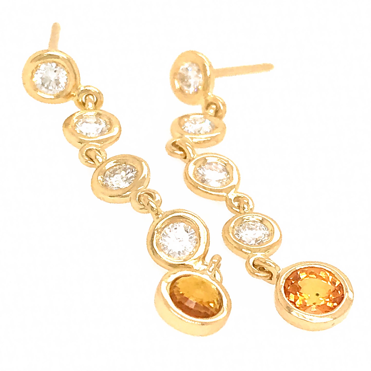 Gold and Diamond Earrings 