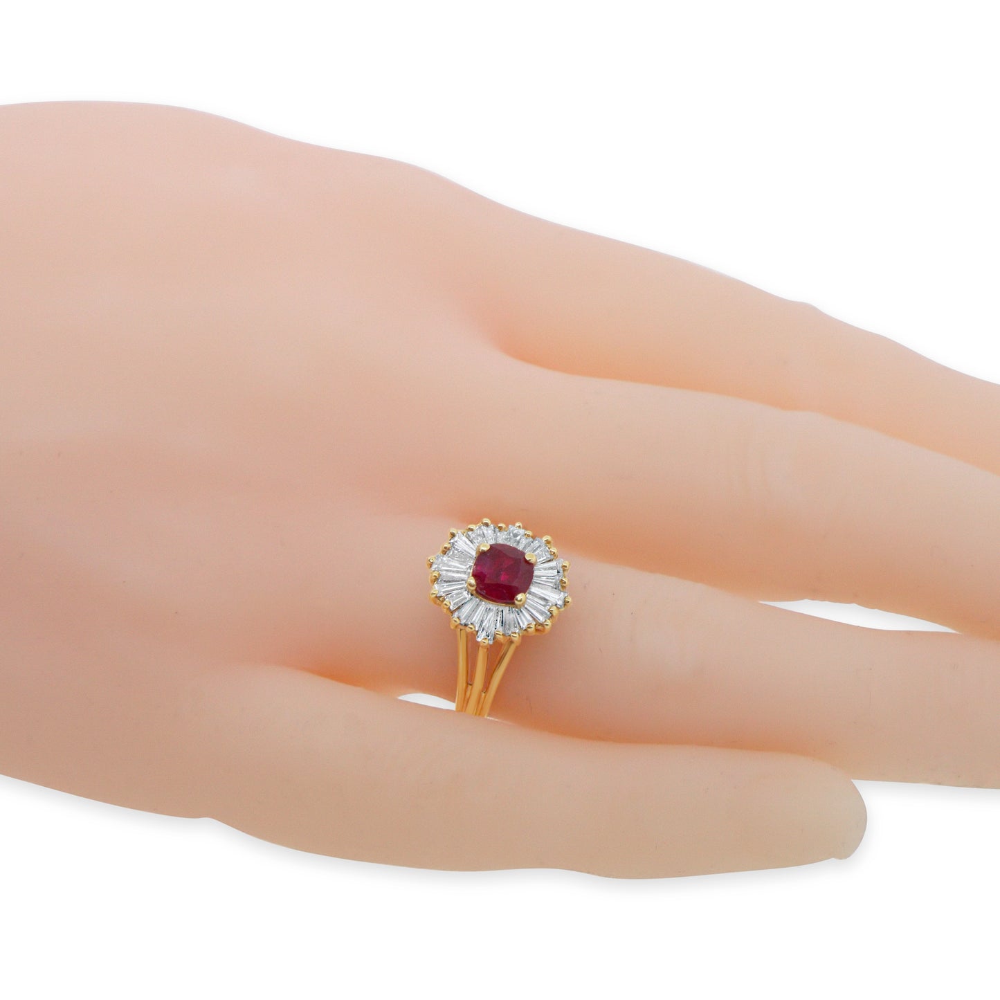 Ruby and Diamond Sweet Ballerina Ring