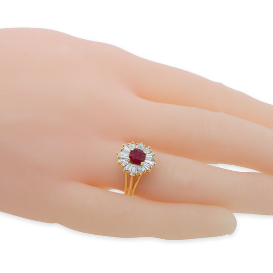 Ruby and Diamond Sweet Ballerina Ring