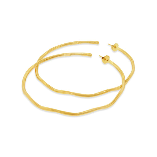 Ippolita Classico Squiggle Hoop in 18 kt Yellow Gold