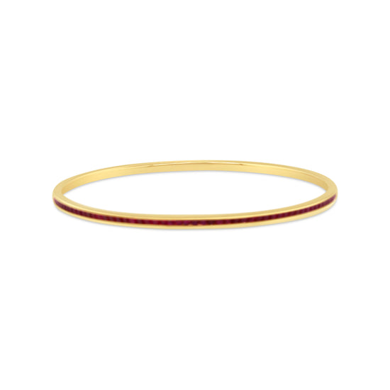 18kt Yellow Gold Ruby Slip-on Bangle Bracelet