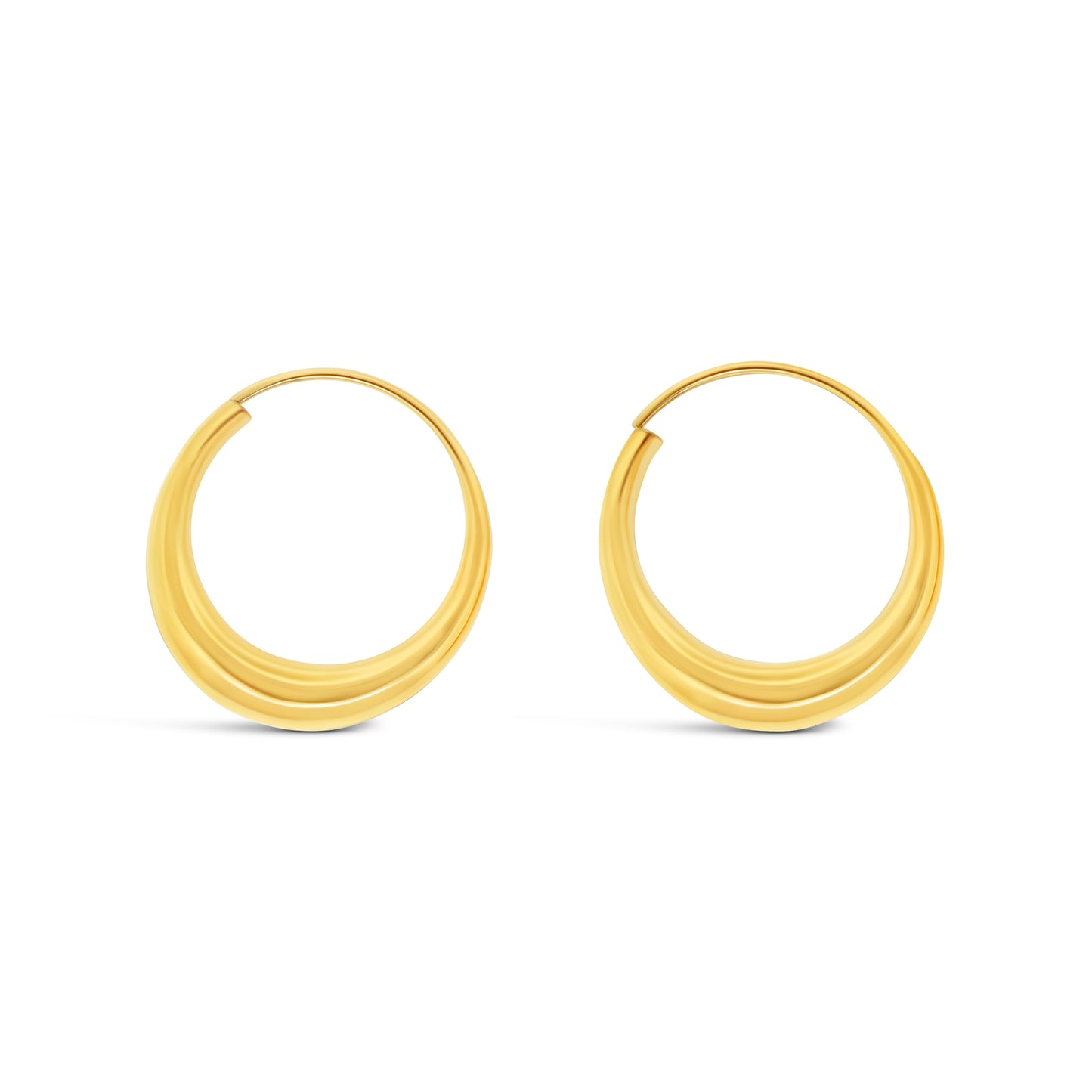 Michael Good Fine 18k Yellow Gold Classic Hopp Earrings