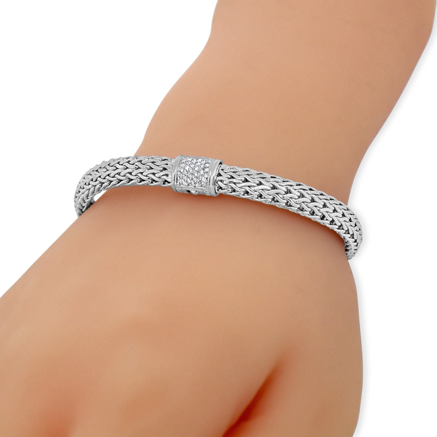 John Hardy Icon Sterling Silver Diamond Bracelet