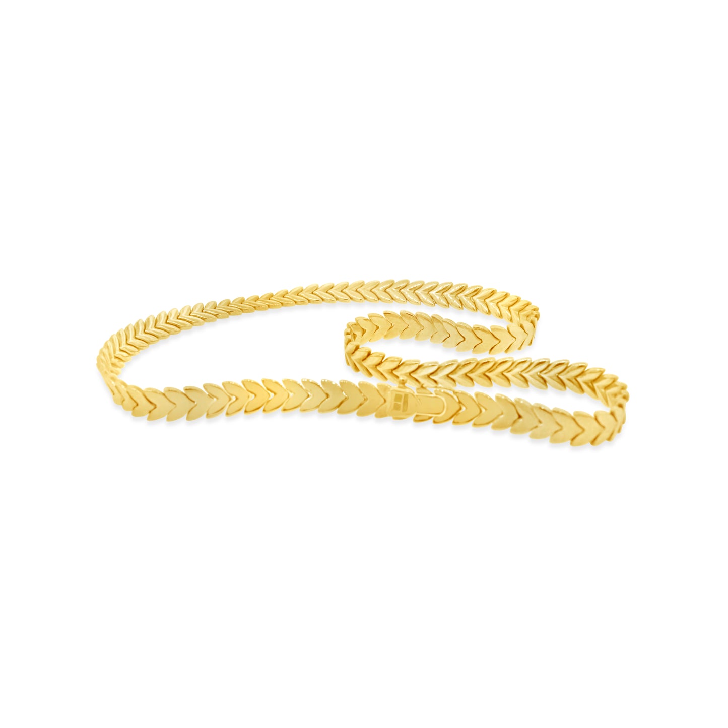 14k Yellow Gold V-Link Necklace