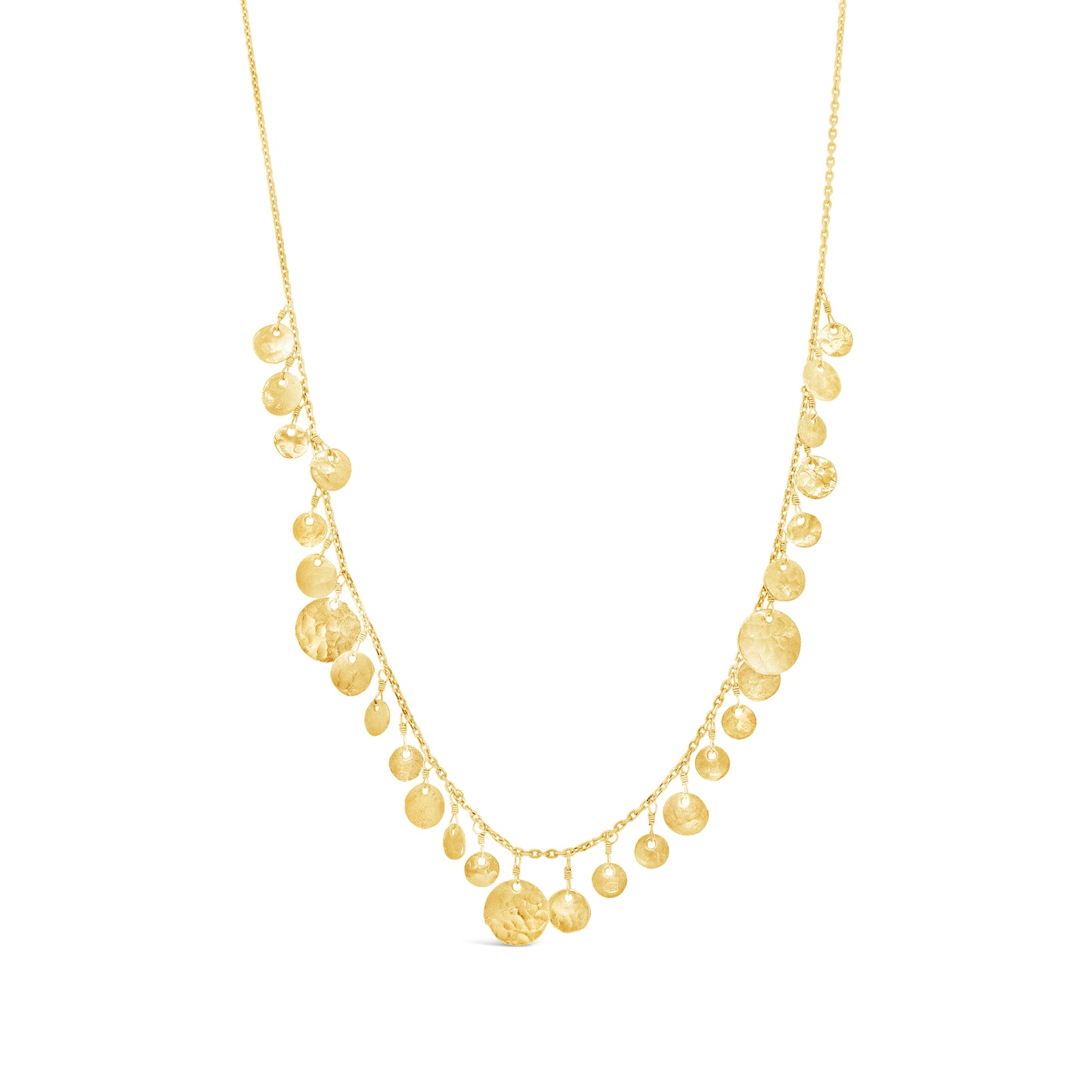 18k Yellow Gold Disc Necklace