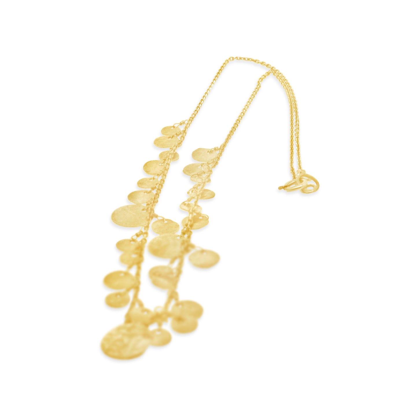 18k Yellow Gold Disc Necklace