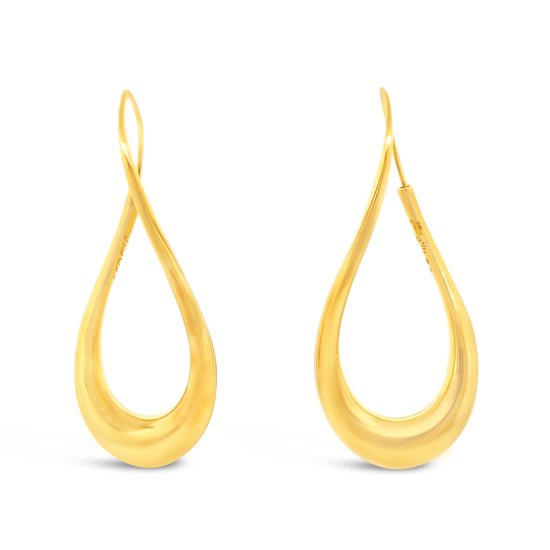 M. Good 18k Yellow Gold Curved Hanging Earrings