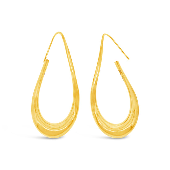 M. Good 18k Yellow Gold Curved Hanging Earrings