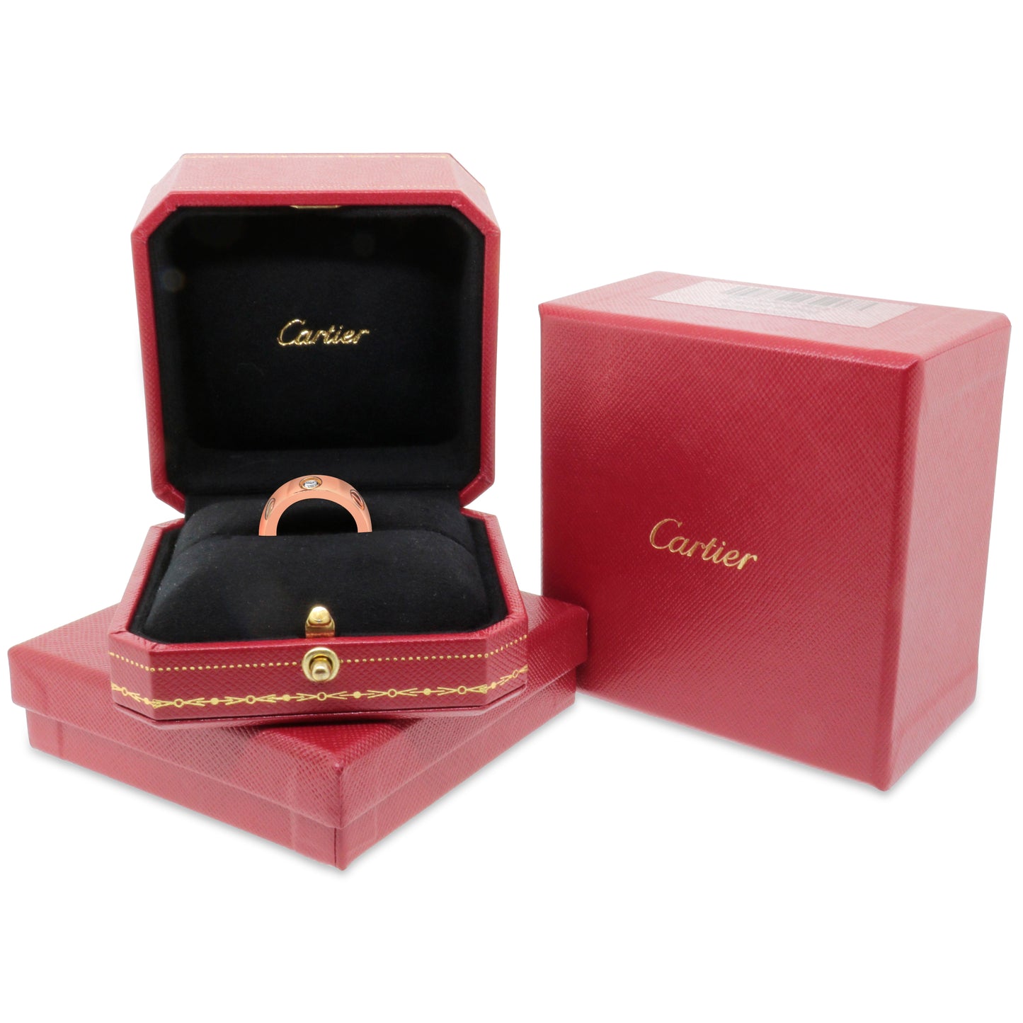 Cartier 3 Diamond Love Ring EU 50