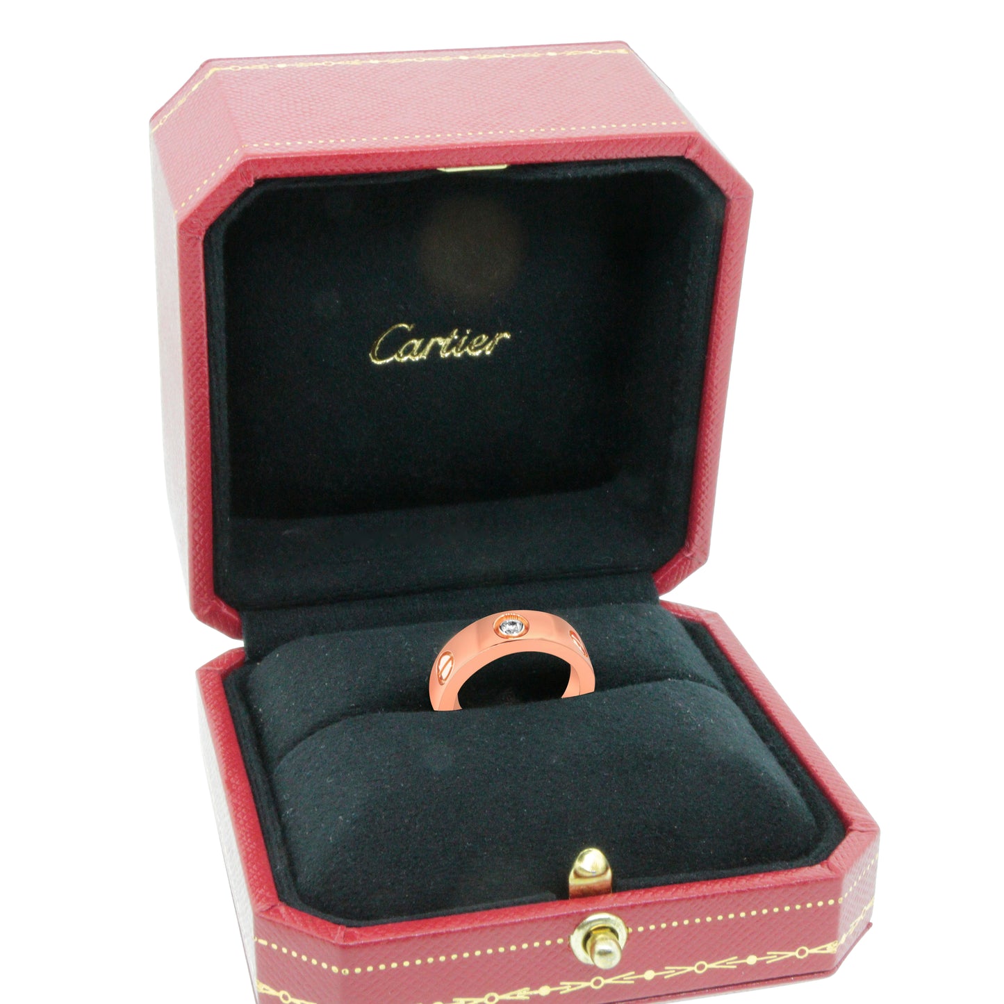 Cartier 3 Diamond Love Ring EU 50