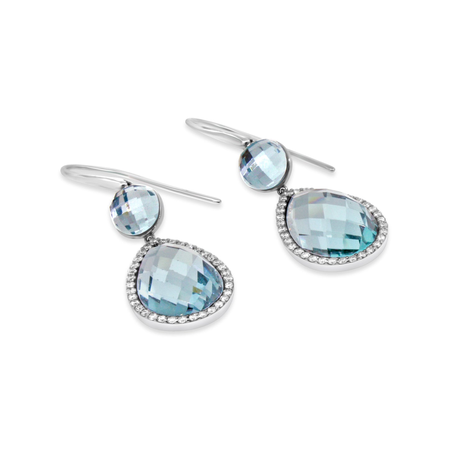 Roberto Coin Vintage Blue Topaz and Diamond Drop Earrings