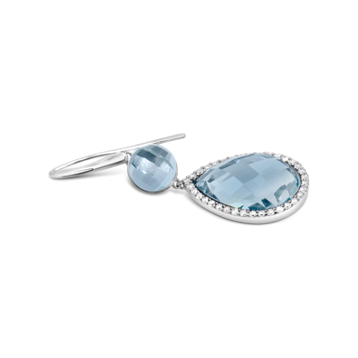 Roberto Coin Vintage Blue Topaz and Diamond Drop Earrings