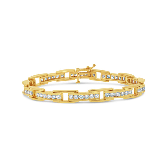 14kt Yellow Gold Diamond Tennis Bracelet