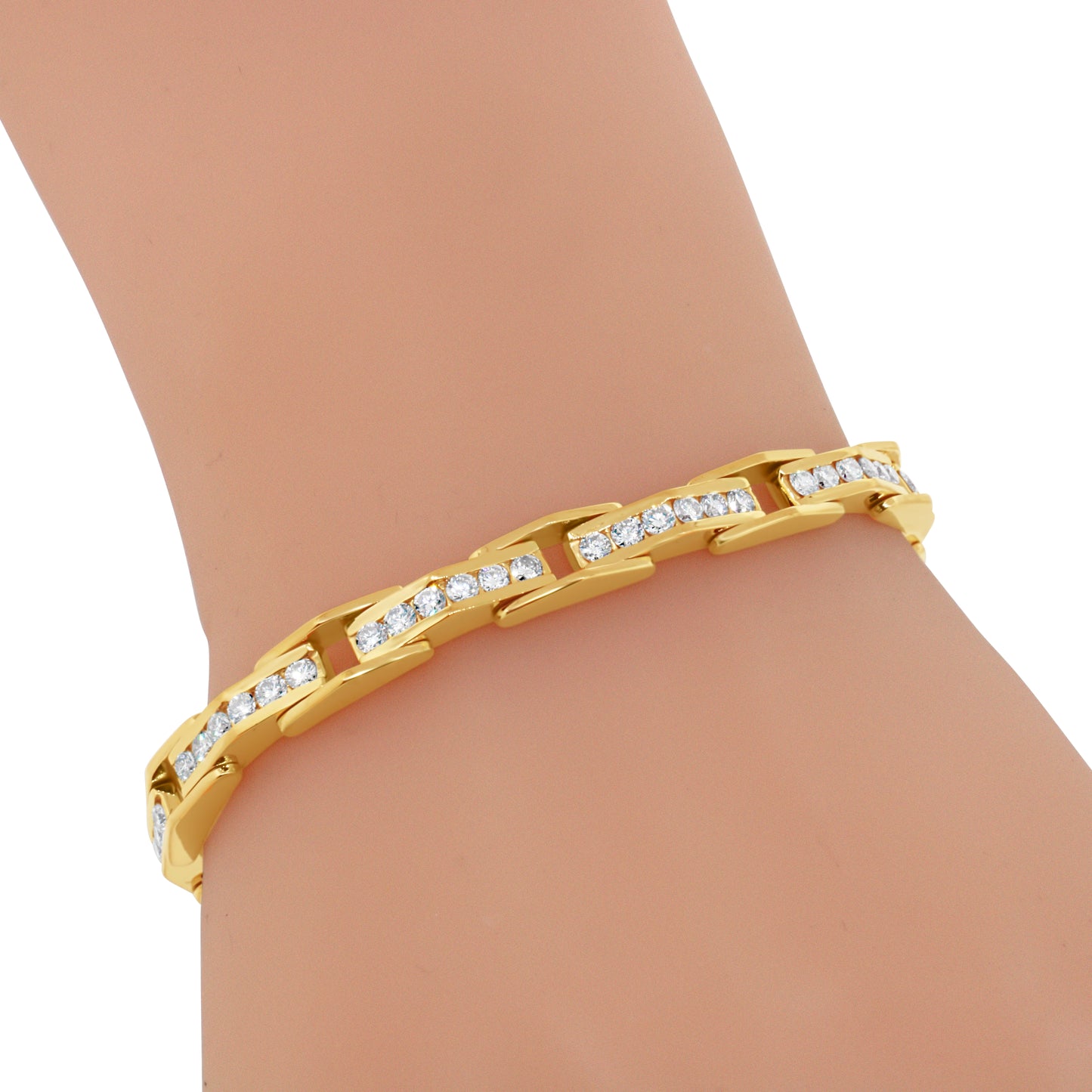 14kt Yellow Gold Diamond Tennis Bracelet