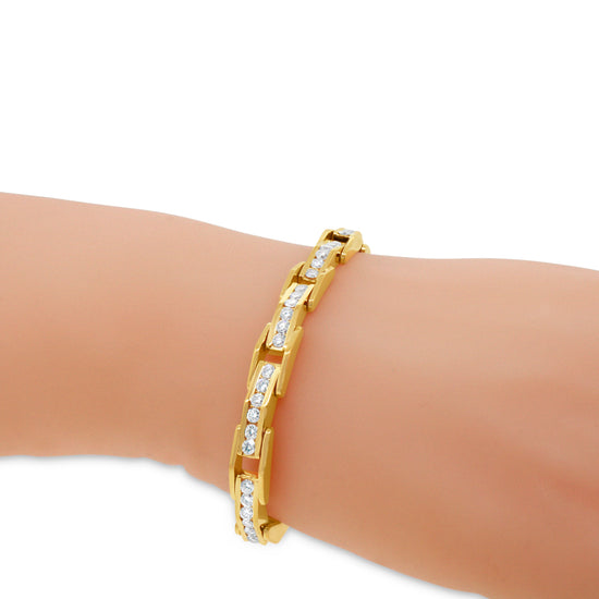 14kt Yellow Gold Diamond Tennis Bracelet